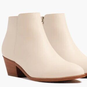 Thursday Boot Company Cream Leather Ankle Booties